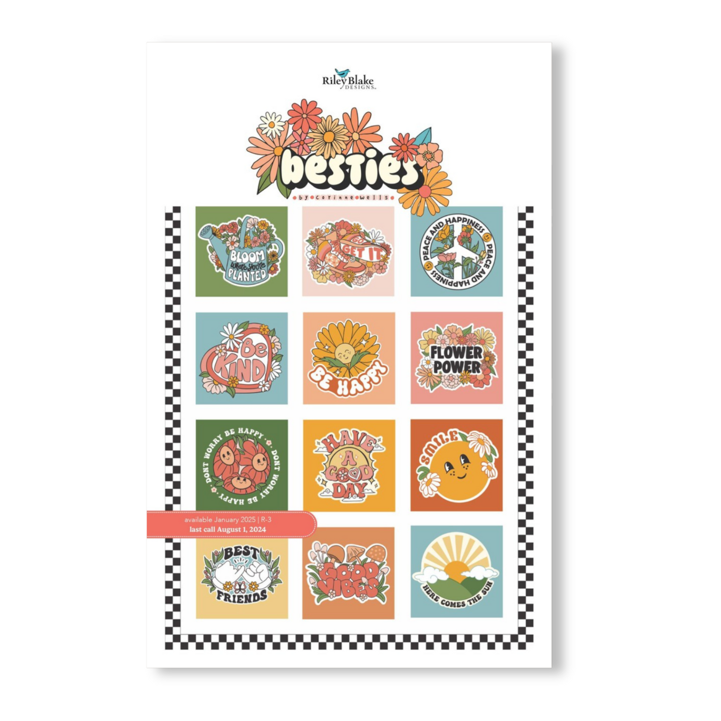 Besties Fabric Jelly Roll for Riley Blake by Corinne Wells