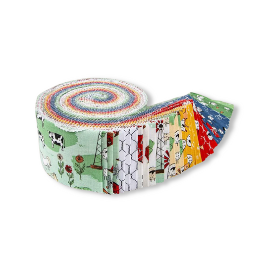 Farm Livin' Fabric Jelly Roll for Riley Blake by Diane Labombarbe