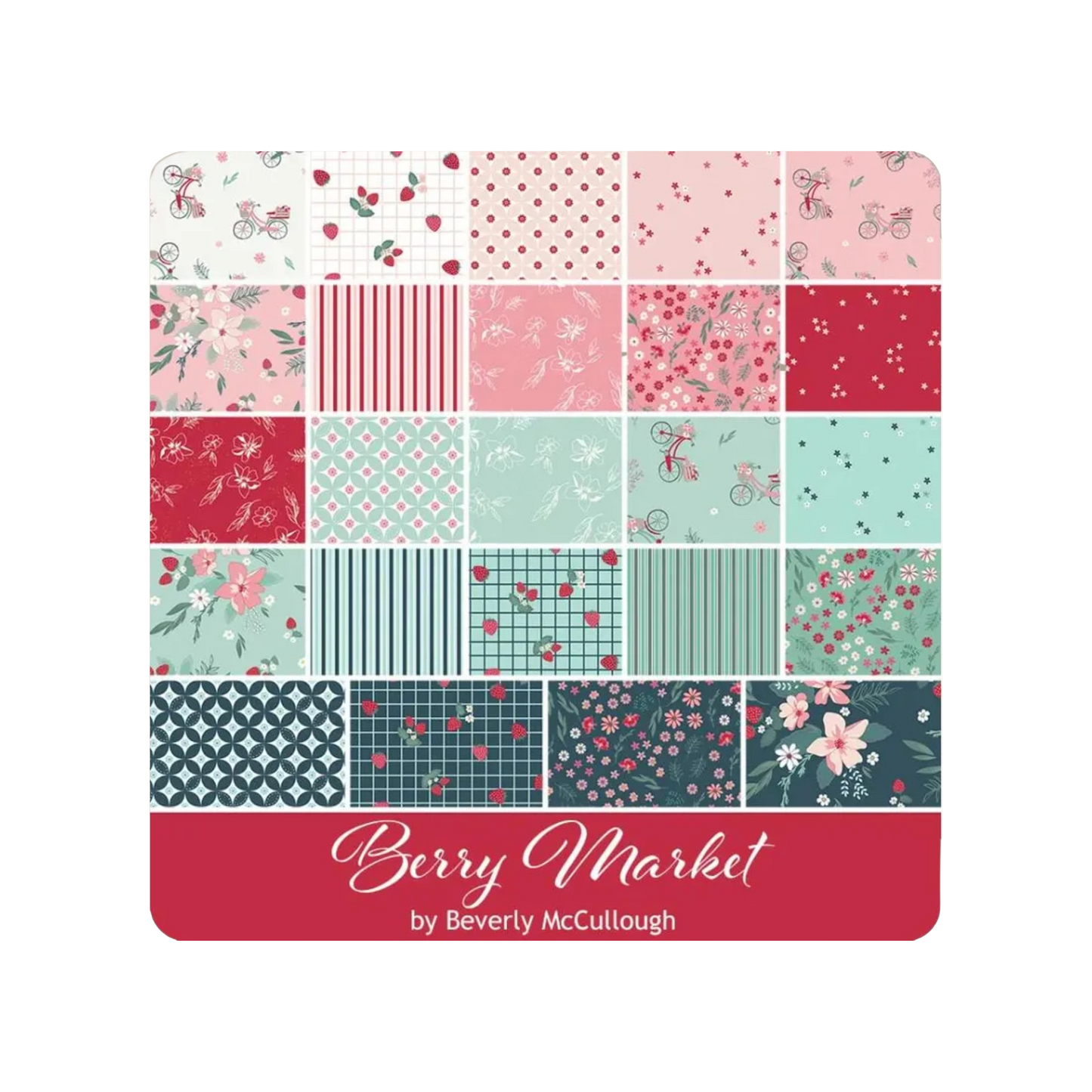 Berry Market Fabric Jelly Roll for Riley Blake Designs by Beverly McCullough