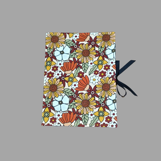 Groovy Composition Book Cover Far-Out Floral School Office Journal Diary