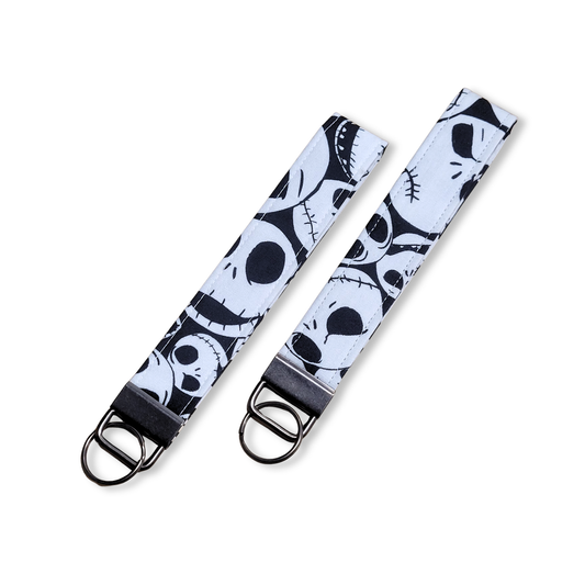 Jack Skellington Keychain Fob Wristlet in Jack Face Repeat