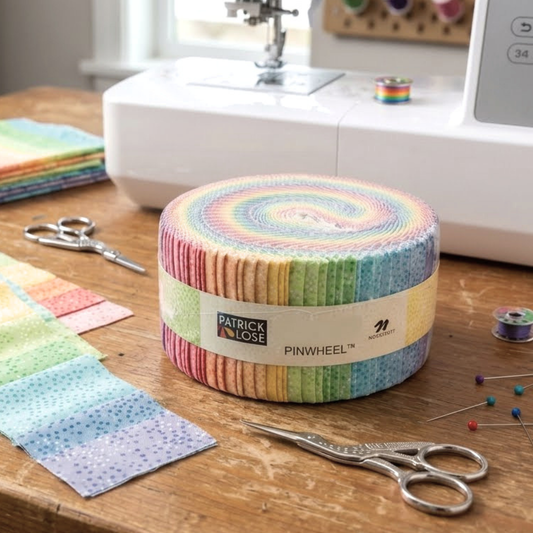Pastel Carnival Pinwheel Fabric Jelly Roll by Patrick Lose