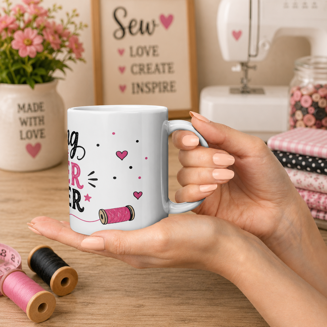 Sewing is My Super Power 11oz Swag Coffee Mug - White