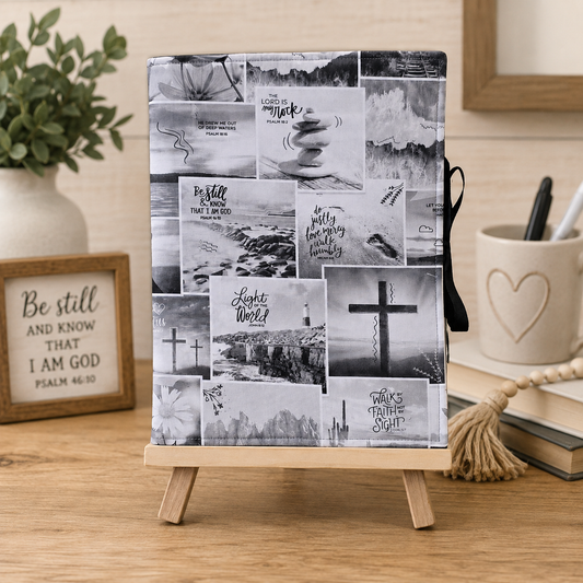 Faith Composition Notebook Cover in Bible Verse Print
