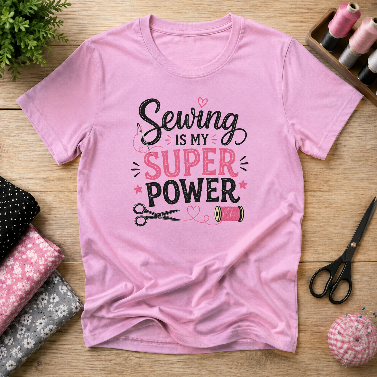 Sewing is My Super Power Women's Swag Graphic T-Shirt
