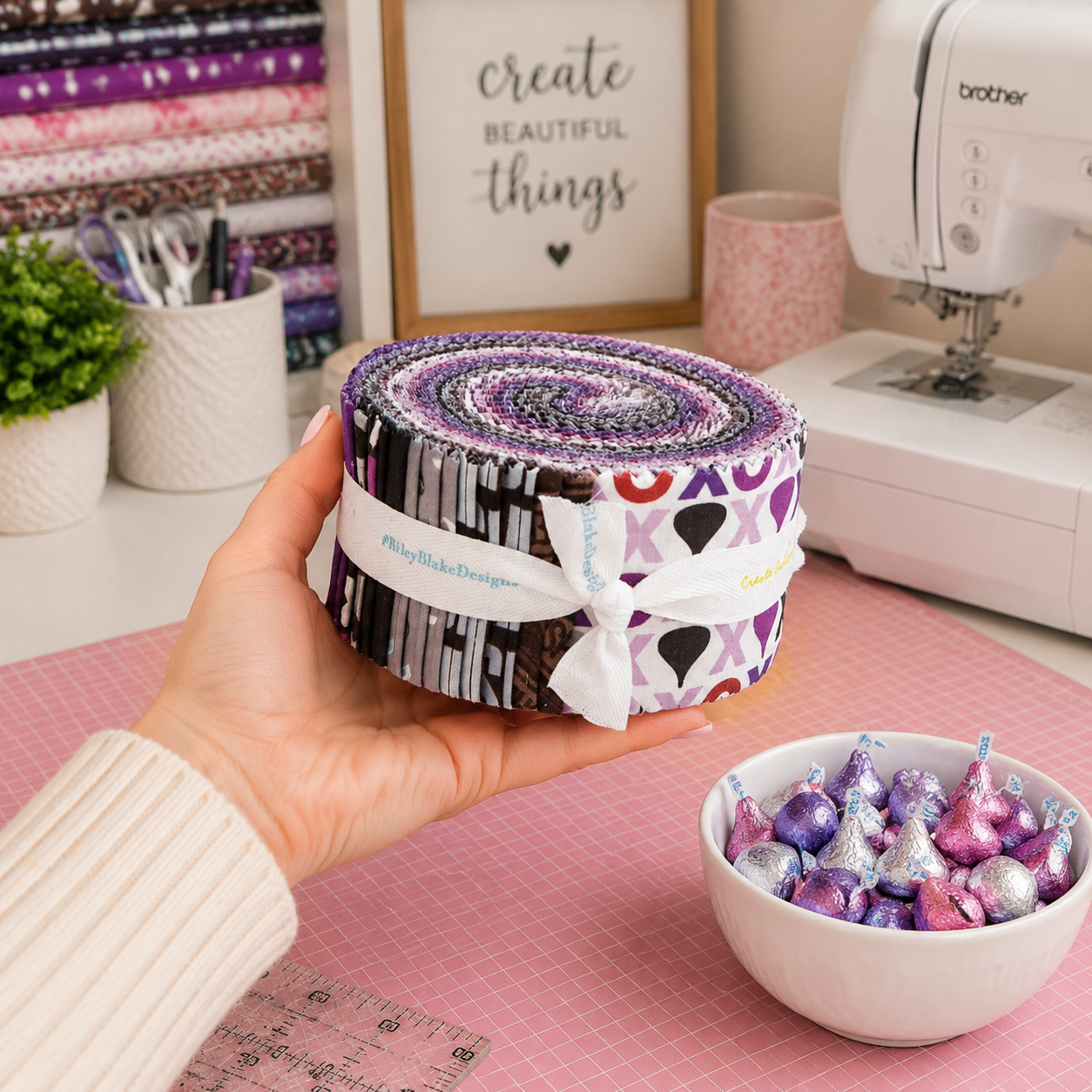 Celebrate with Hershey Fabric Jelly Roll for Riley Blake Designs