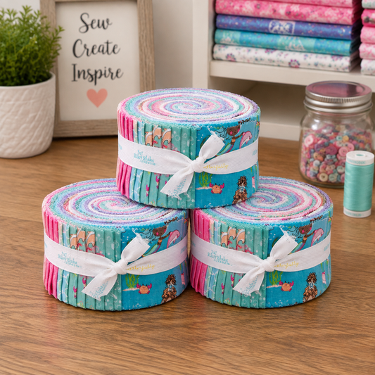 Mer-Mazing Mermaid Fabric Jelly Roll by Riley Blake Designs