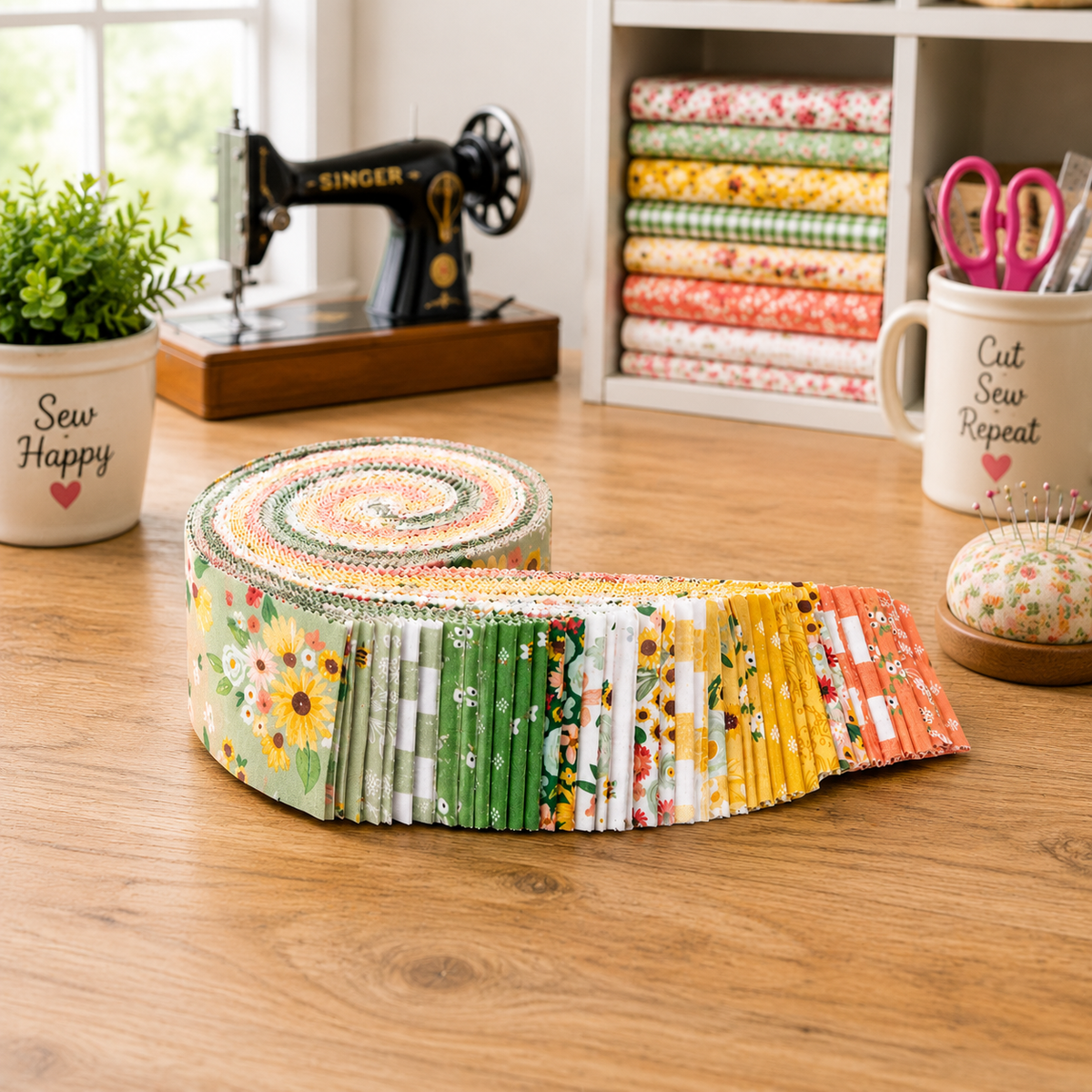 Homemade Fabric Jelly Roll for Riley Blake by Echo Park Paper Co