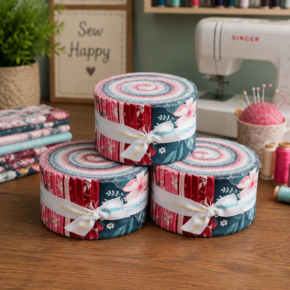 Berry Market Fabric Jelly Roll for Riley Blake Designs by Beverly McCullough