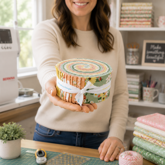 Homemade Fabric Jelly Roll for Riley Blake by Echo Park Paper Co