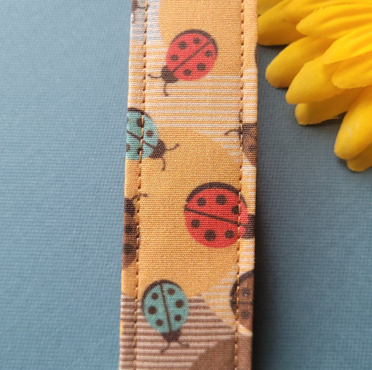 Ladybug Keychain, LadyBird Keychain Strap for Keys, Lady Bug Retro Key Holder